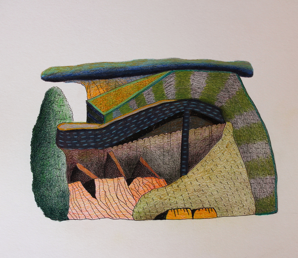 Industrial Landscape with Rocks